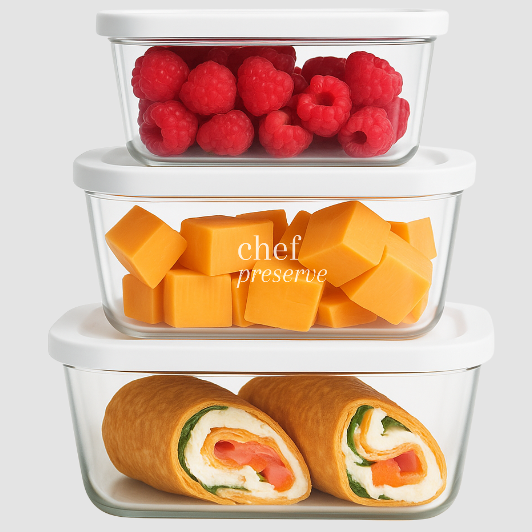 Vacuum Containers 3-Piece Glass Set